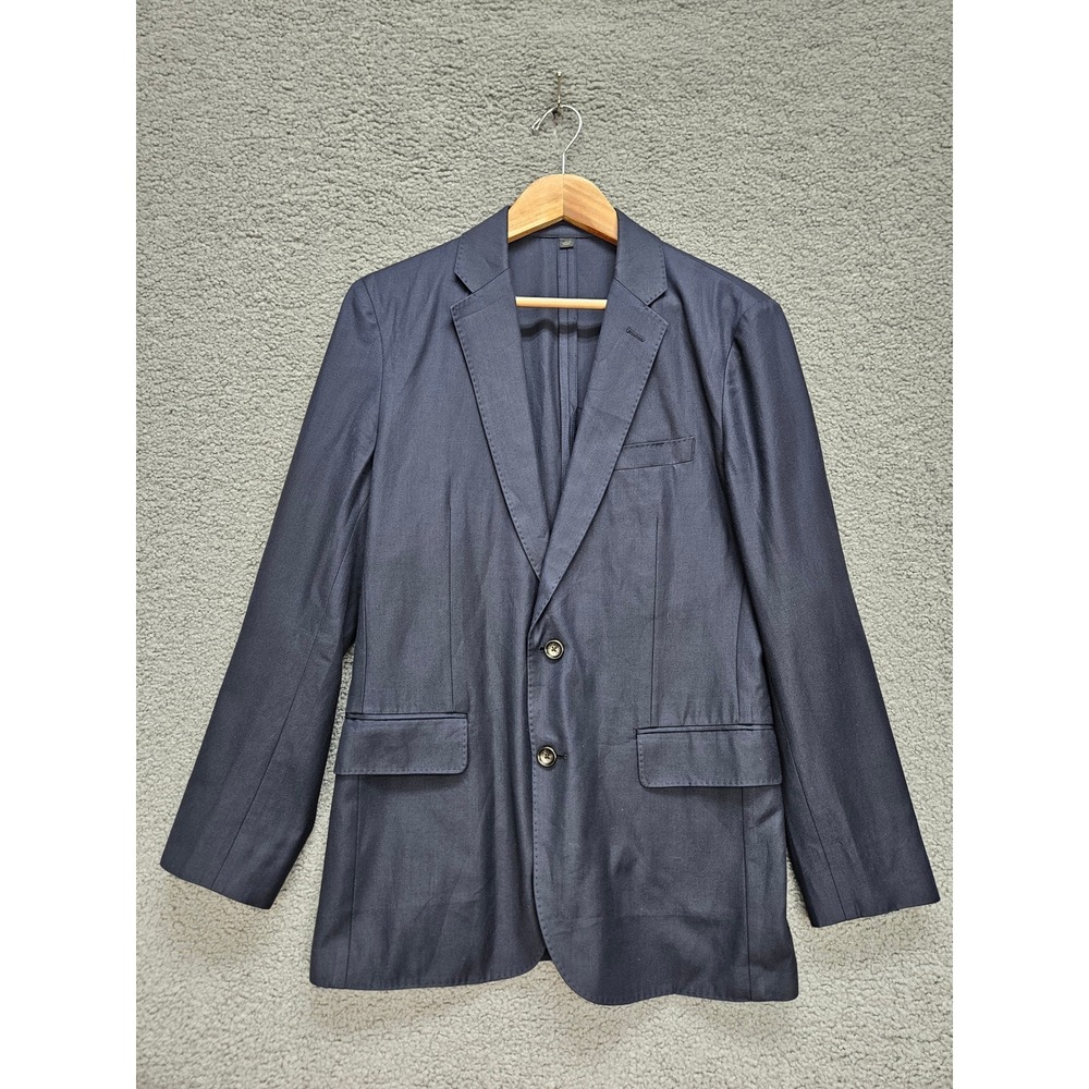 J.Crew Ludlow Blazer 38R Navy Blue American Woolen Co Wool Cotton Sport Coat